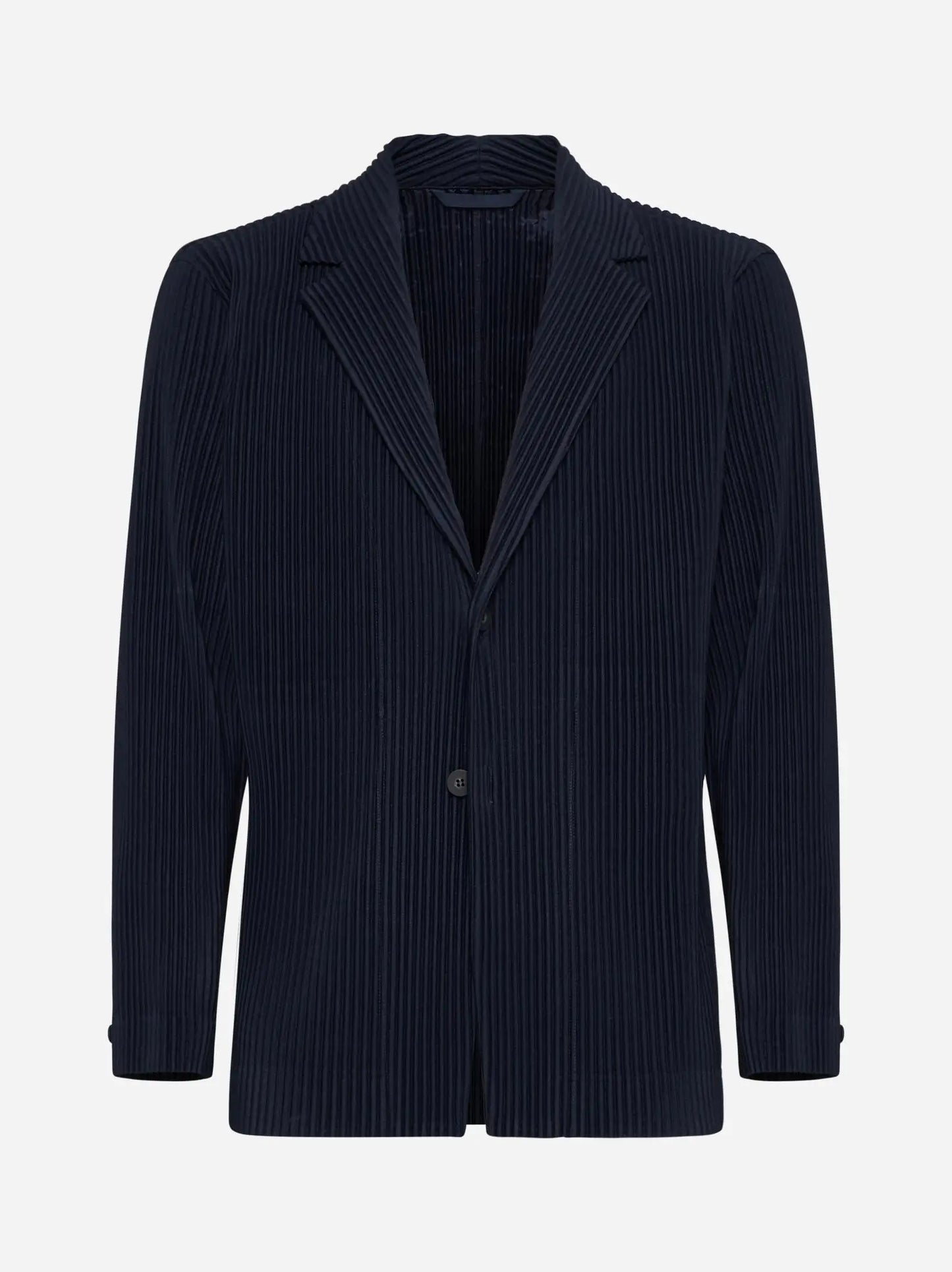 Miyake Pleated Men 2024 New Office Black Blazer Luxury High Fashion Suits Partially Lined Autumn Winter Coat