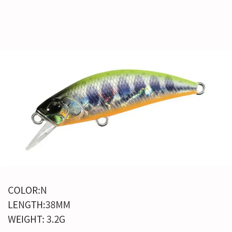 ALASICKAHot 38mm 3.2g Mini Sinking Minnow Fishing Lures Jerkbaits Peche Artificial Bait Wobbler Lure for Trout Bass Carp Fishing