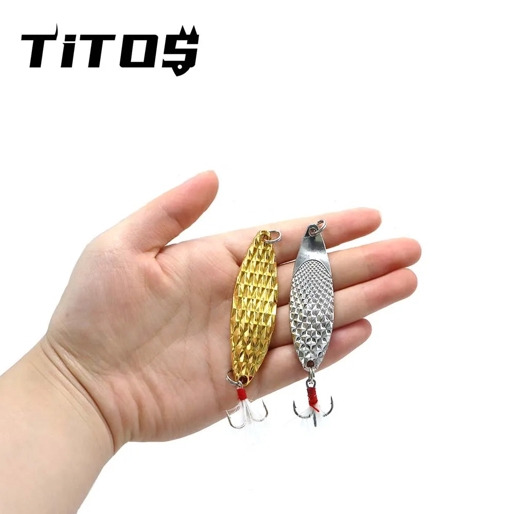 Metal Spinner Spoon trout Fishing Lure Vib Leech Lures 5g 7g 10g 15g 20g Artificial Bait Fishing Tackle for Bass Pike Perch