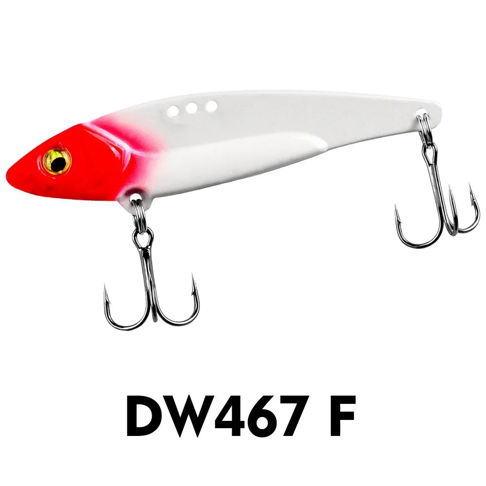 1pc VIB Lure 3D Eyes Pencil 5g 7g 15g 17g 20g Balancer Spoon Spinner Painting Fishing Lure Hard Bait Fishing Tackle Treble Hook
