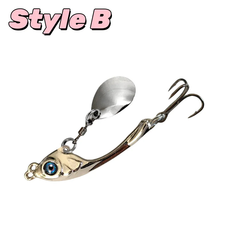 Spinner Bait 5/7/10g VIB Metal Vibration Fishing Lure Hard Bait Rotating Spoon Swinging Device With Sequin Sea Bass Fishing Rig