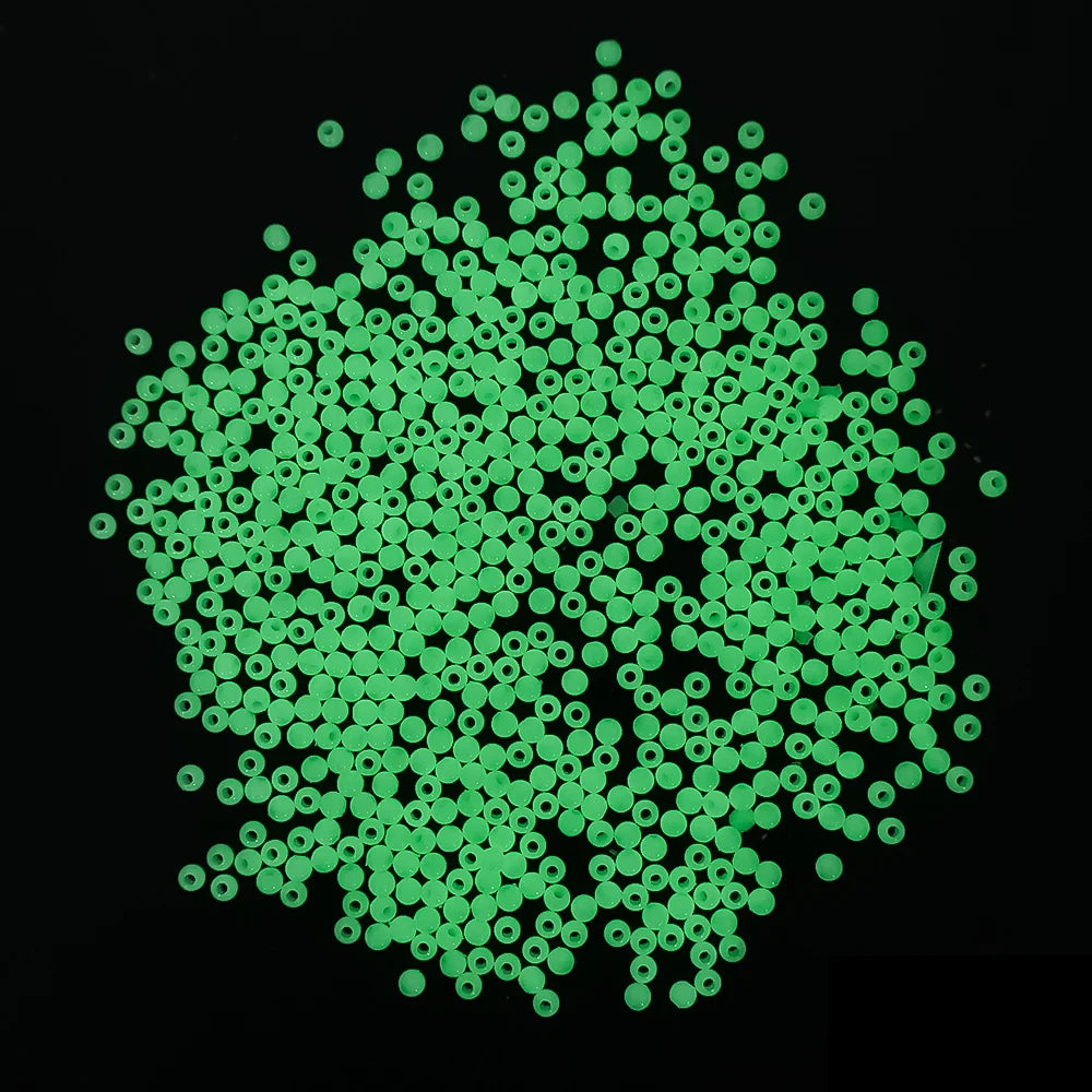100pcs Fishing Glow Beads Luminous Polystyrene for Trout Salmon Carp Fishing Tackle Lure Making Glow in The Dark 5 Sizes Tool