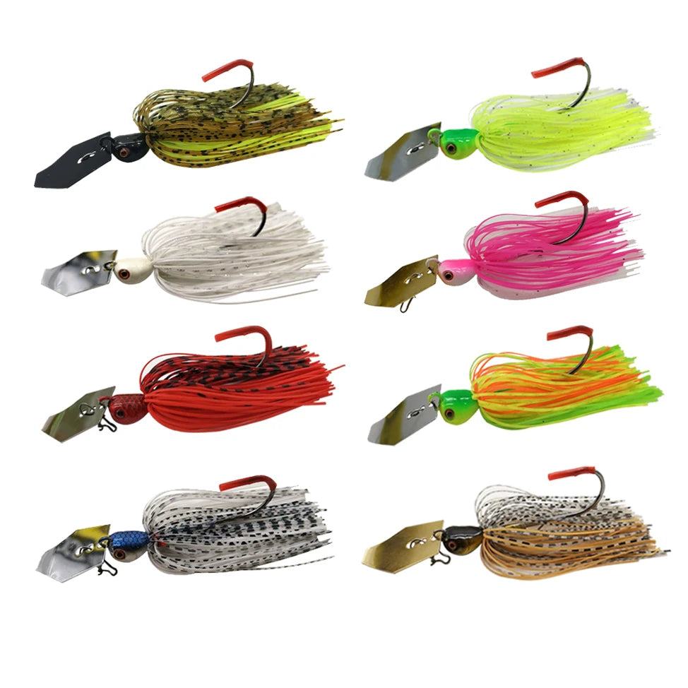 wholesale 10pcs 14G/18G fishing lure Chatter bait spinner bait  Blade Jig Dancer Buzzbait wobbler chatterbait for bass pike fish