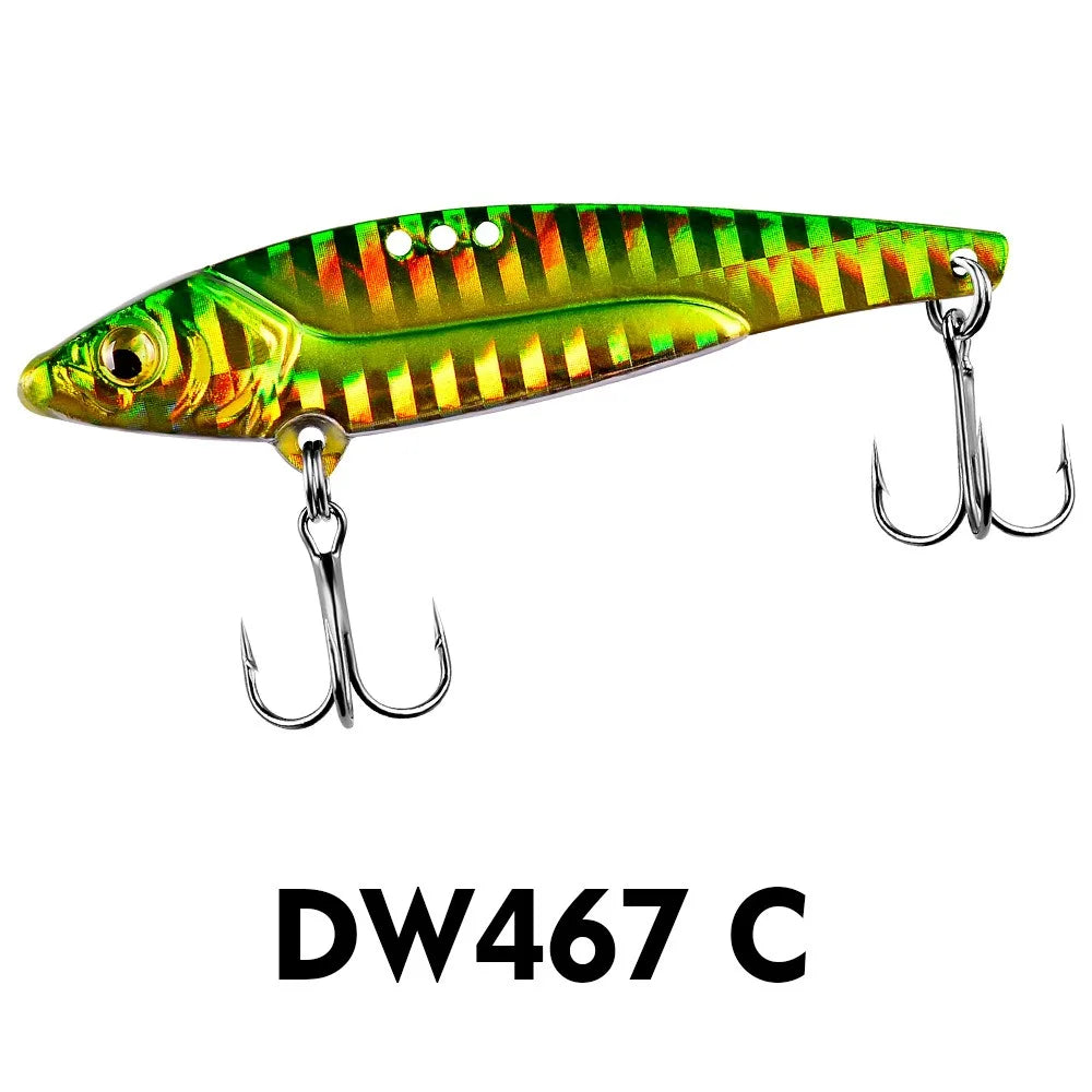 1pc VIB Lure 3D Eyes Pencil 5g 7g 15g 17g 20g Balancer Spoon Spinner Painting Fishing Lure Hard Bait Fishing Tackle Treble Hook