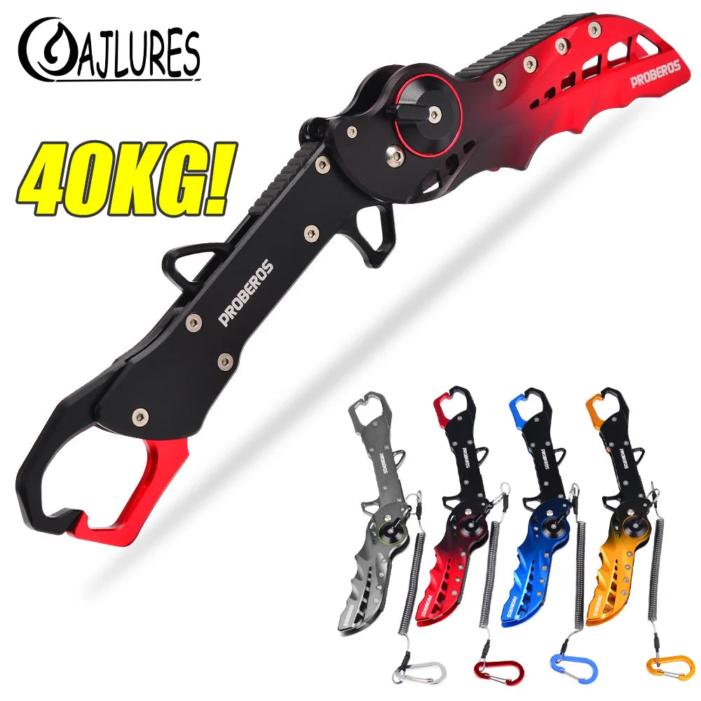 Folding Fishing Gripper Grip Fish Weight 40kg Aviation Aluminum Fish Controller Fishing Plier Fish Lip Grabber Fishing Tool