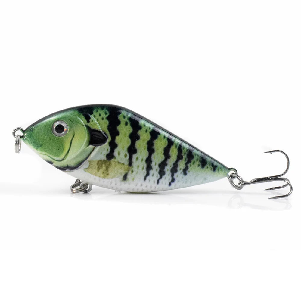 7CM 14.5G Fishing Lure Slow Sinking Slide Glide Jerkbait Wobblers Rattle Hard Artificial Baits Pike Musky Bass Tackle