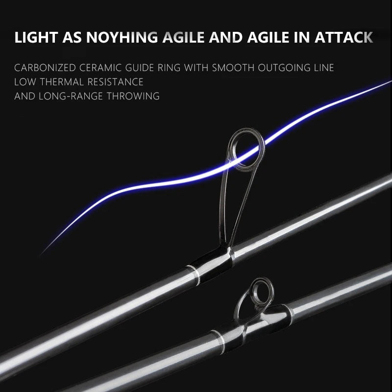 Magic Spinning Fishing Rod 1.68M 1.8M 1.98M 2.1M Moderate Fast Action Fishing Rod Lure 2-10g Line 2-10lb Light Casting Rod