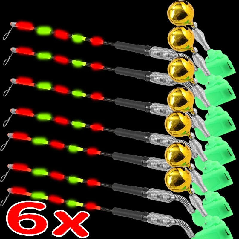 Fishing Bite Alarm Fishing Luminous Stick Waterproof LED Alert Shore Fish Road Skating Bait Detection Waterproof Steel Tackle