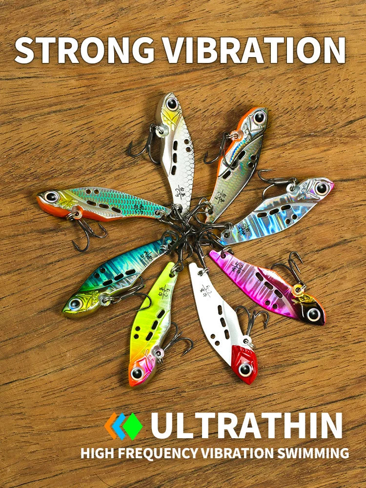 NUNATAK Metal VIB Bait 5g/7g/10g/14g High Frequency Tremor VIB Bass Lure Hard Minnow TROUT Baits Sinking Bait Glowing Sea Lure