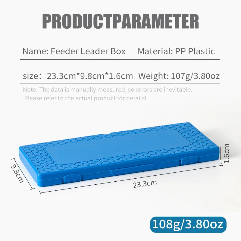 LUSHAZER Waterproof Blue Fishing Tackle Box 108g Fishing Accessories Tool Double Sided Storage Case for Outside Fishing