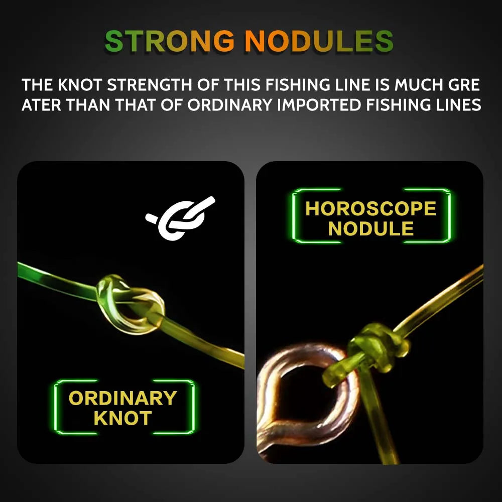 ZUKIBO 3D Speckle Line Yellow Five Colors 500M 1000M Fishing Line Super Strong Fluorocarbon Coated Monofilament Sink Nylon Line