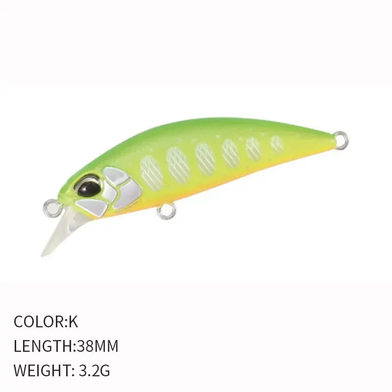 ALASICKAHot 38mm 3.2g Mini Sinking Minnow Fishing Lures Jerkbaits Peche Artificial Bait Wobbler Lure for Trout Bass Carp Fishing