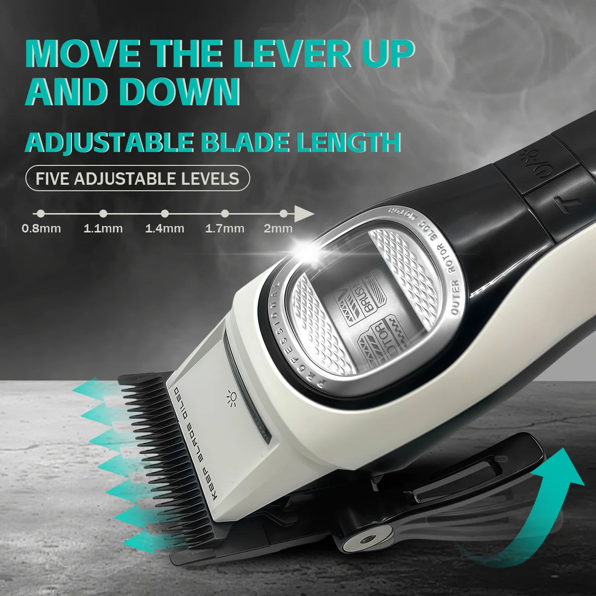 VGR Brushless Motor Clippers Adjustable Hair Cut Machine External Rotor Electric Clippers Barber Cordless Trimmer for Men V-888