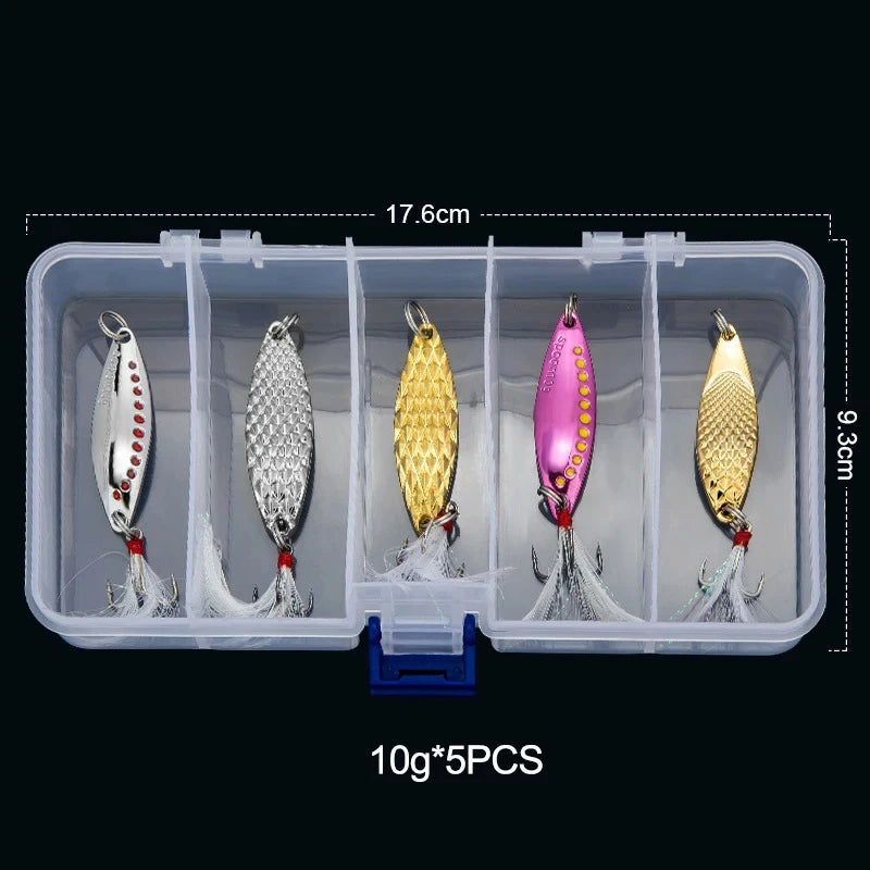 Metal Spinner Spoon trout Fishing Lure Vib Leech Lures 5g 7g 10g 15g 20g Artificial Bait Fishing Tackle for Bass Pike Perch