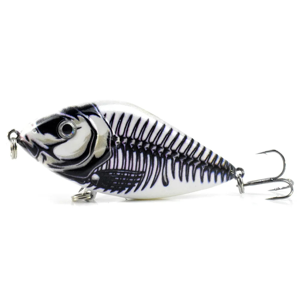 7CM 14.5G Fishing Lure Slow Sinking Slide Glide Jerkbait Wobblers Rattle Hard Artificial Baits Pike Musky Bass Tackle