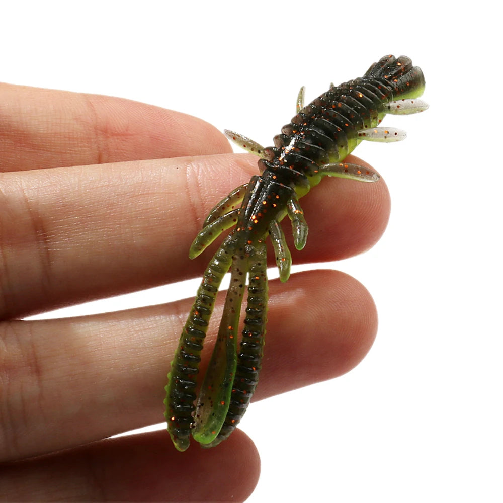 Floating Soft Lures Kit 5cm 6cm 7cm Shrimp Jig Rig Pesca Gear Tackle Silicone Swimbait Carp Attract Fishing Set 10-20pcs Bait