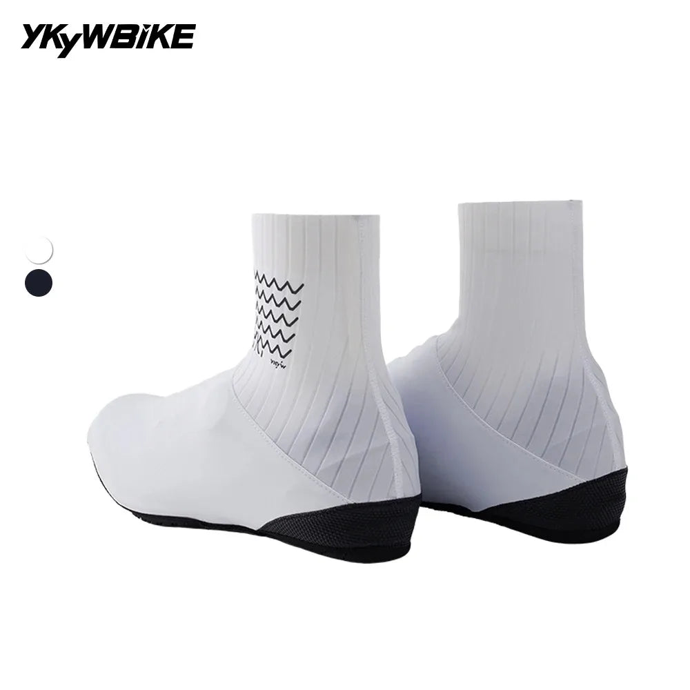 YKYWBIKE 2026 Cycling Shoes Cover Aerodynamic Waterproof Overshoes Black Bicycle Accessorie White Road Bike Short Overshoes