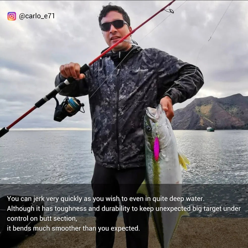 NOEBY K5 Vertical Jigging Fishing Rod 1.83m M MH Power Spinning Saltwater Heavy Jigs Big Game Tuna Grouper Sea Fishing Rods