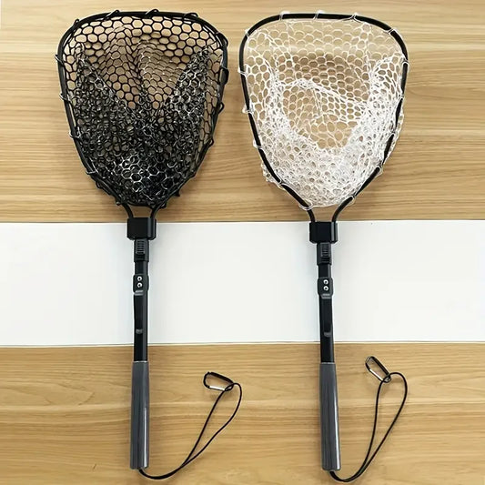 1pcs Portable 29.33in Length Folding Fishing Brail Net Lightweight Aluminum Alloy Frame Fishing Landing Scoop Net for Freshwater