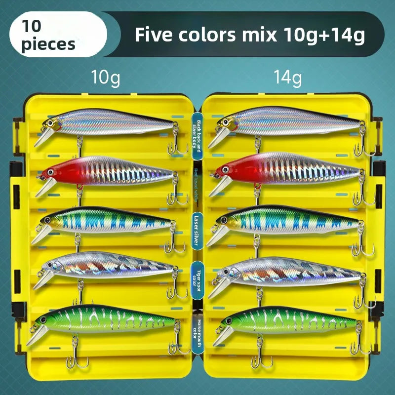 Suspended Silver Blade Road False Bait Trembling Sinking Water Floating Water Mino Long throw Freshwater Reservoir 5g
