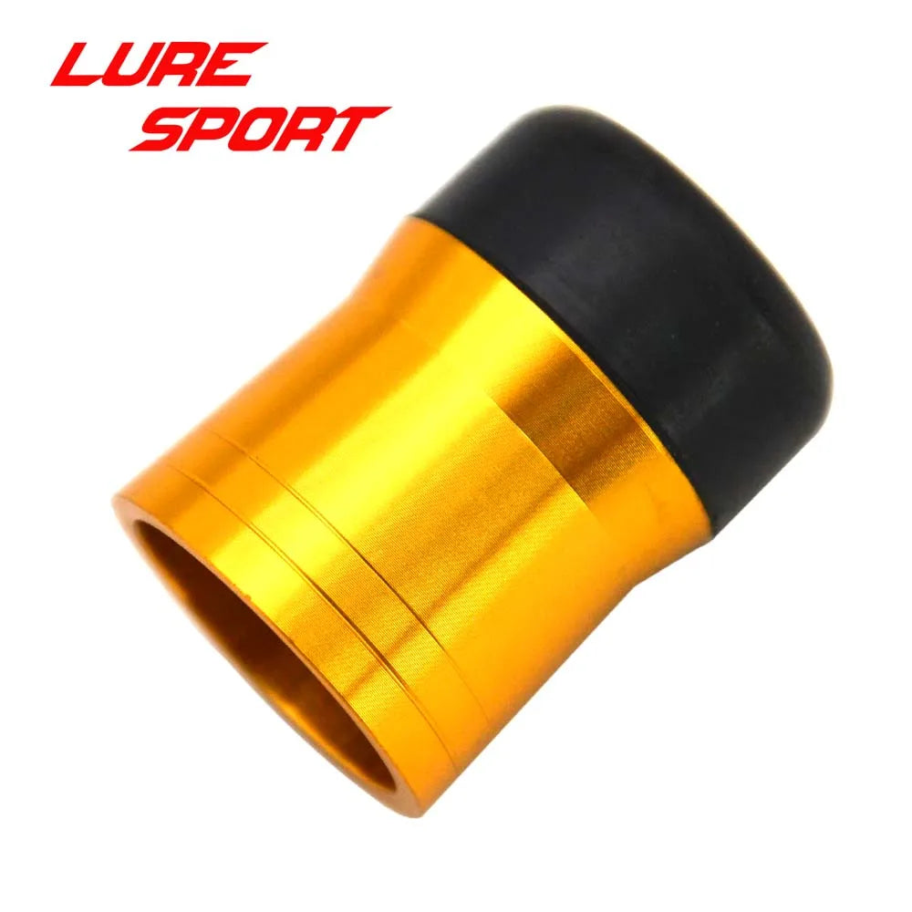 LureSport 4pcs Aluminum Flat Rubber Butt Cap 35mmFishing Rod Building Component Pole Repair DIY Accessory
