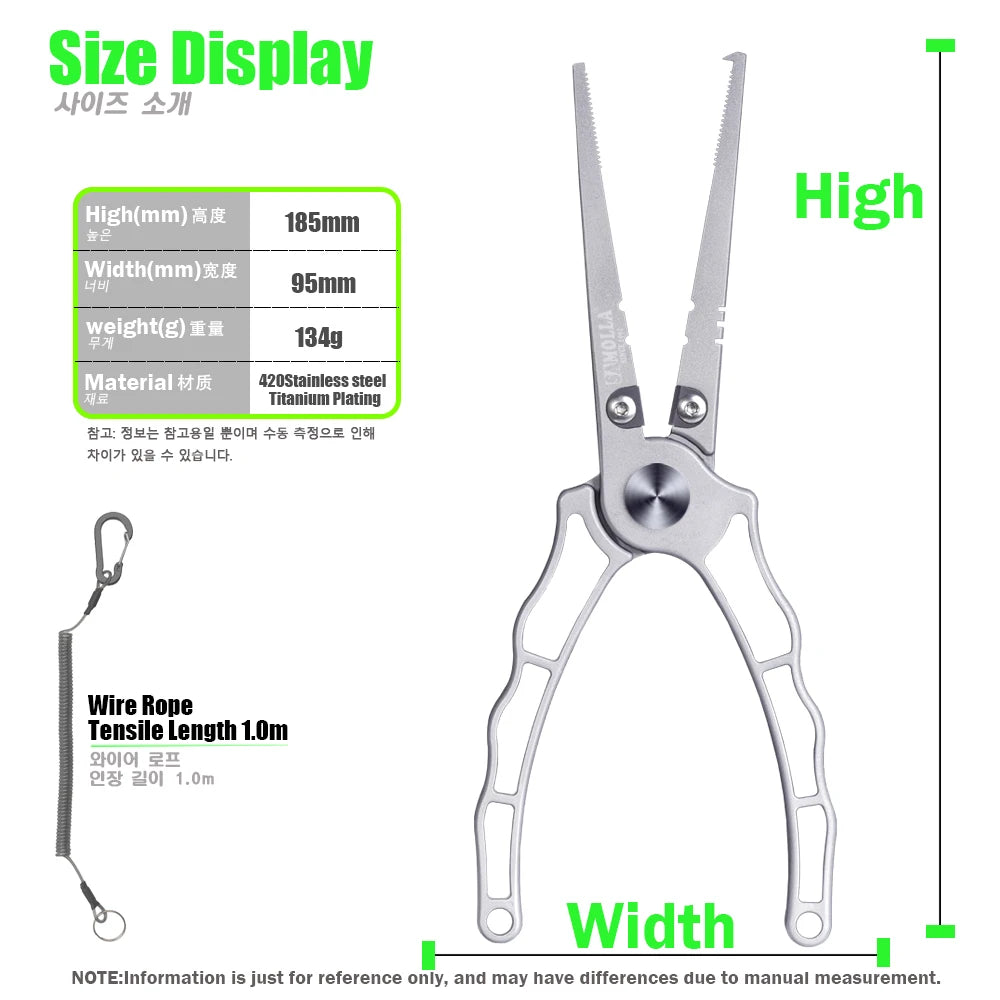New 420 Stainless Steel Fishing Pliers Accessories Multifunctional Scissors Line Cutter Hooks Remover Outdoor Fishing Tools