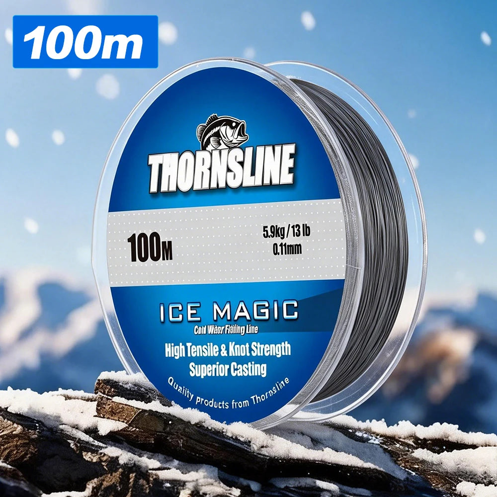 Extreme Thin Micro 4 Strand Braided Ice Fishing Line 100m Ultra Smooth Multifilament for Saltwater Freshwater Fishing Line