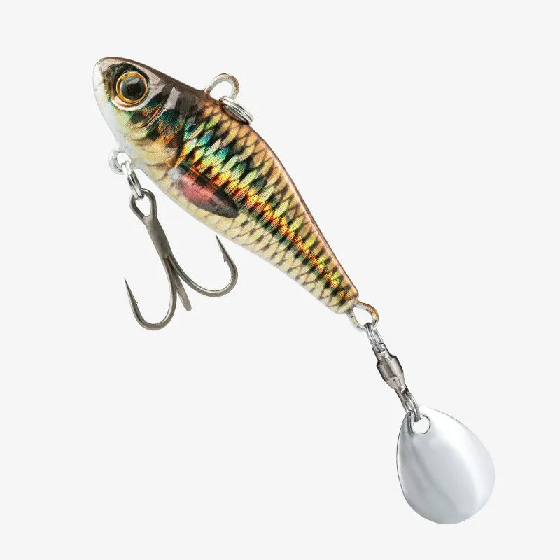 LUSHAZER Metal Hard Baits sinking 28g Fishing bait  for Bass Pike Perch Rotating Spoon Wobbler Artificial Bait
