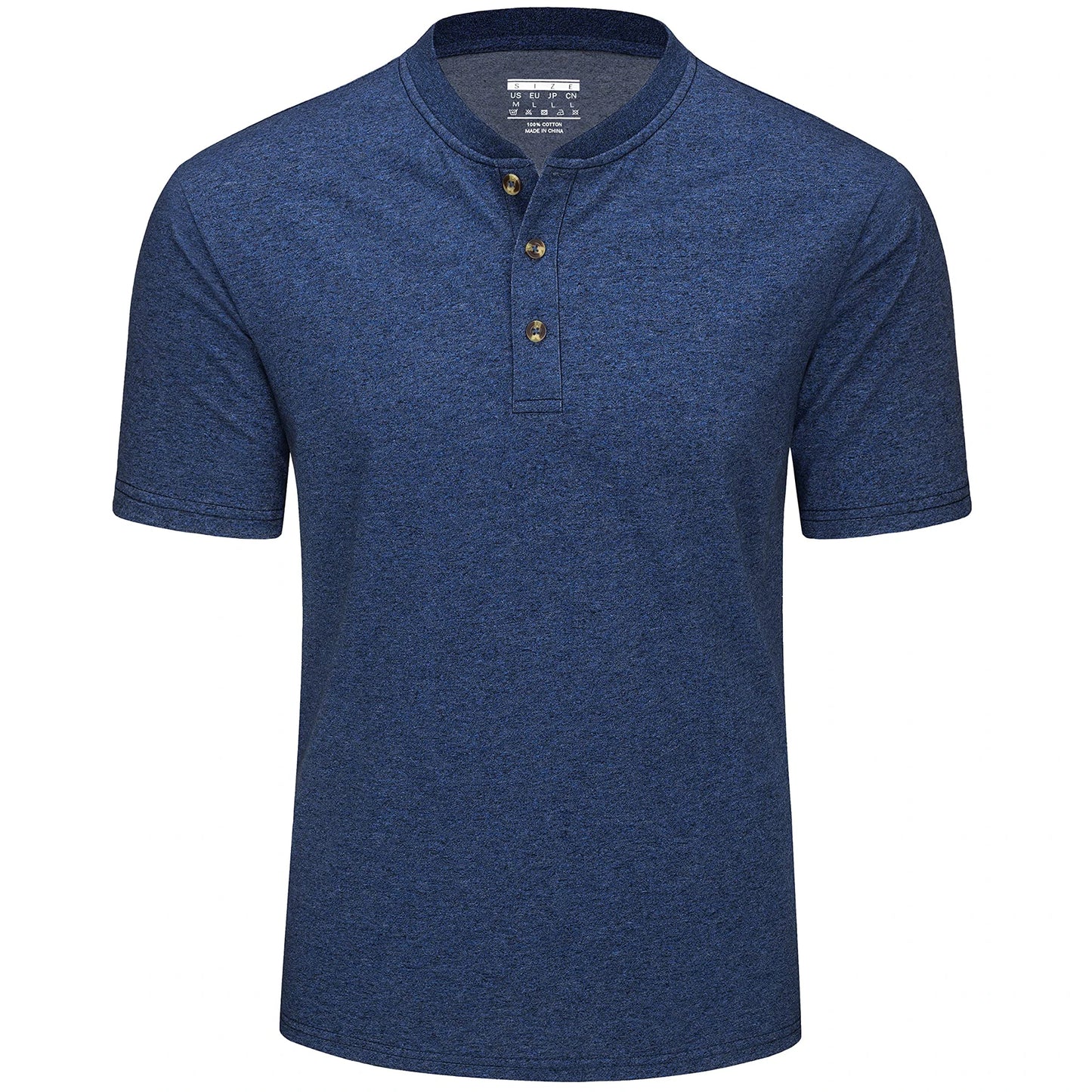 MAGCOMSEN Men's Henley T-shirt Cotton Blend Summer Short Sleeve Fashion 3 Buttons Front Placket Tee Shirt
