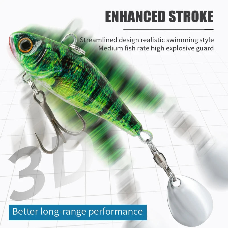 LUSHAZER Metal Hard Baits sinking 28g Fishing bait  for Bass Pike Perch Rotating Spoon Wobbler Artificial Bait