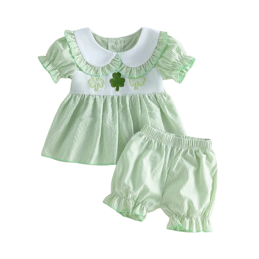 3Pcs Baby Boy Irish Outfits Long Sleeve Button Down Shirt Suspender Pants Bowtie Set Infant Fall Clothes St Patrick s Day