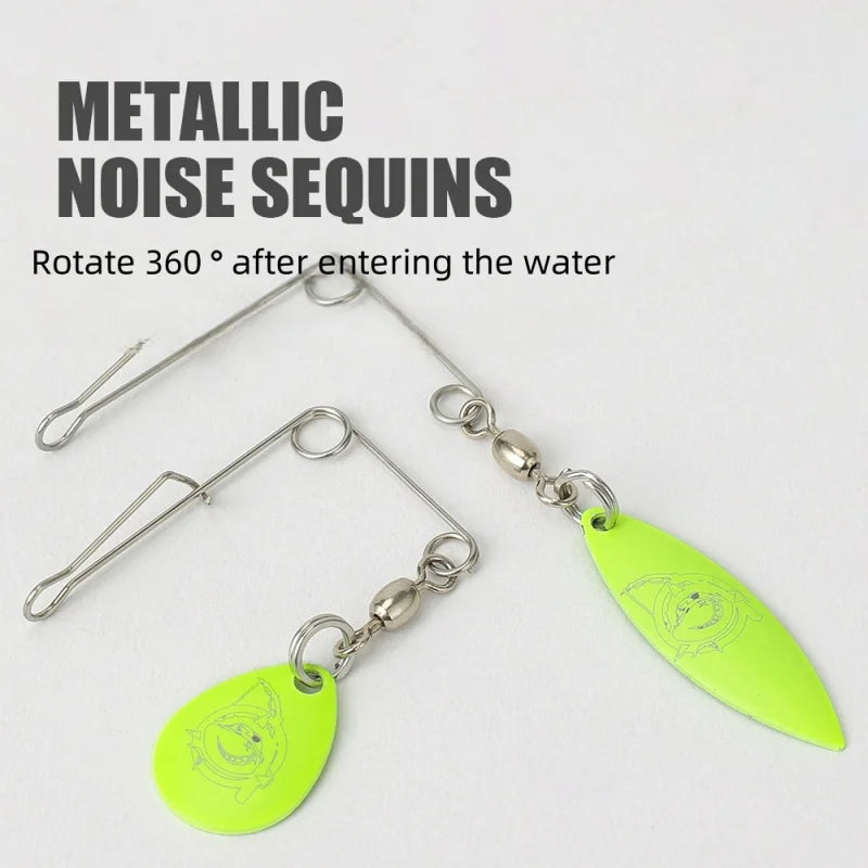 2Pcs Hard Spoon Bass Lures Spinner Bait With L-pin Fishing Gear Bait Artificial Bait Strong Pulling Force Bait Fishing Equipment