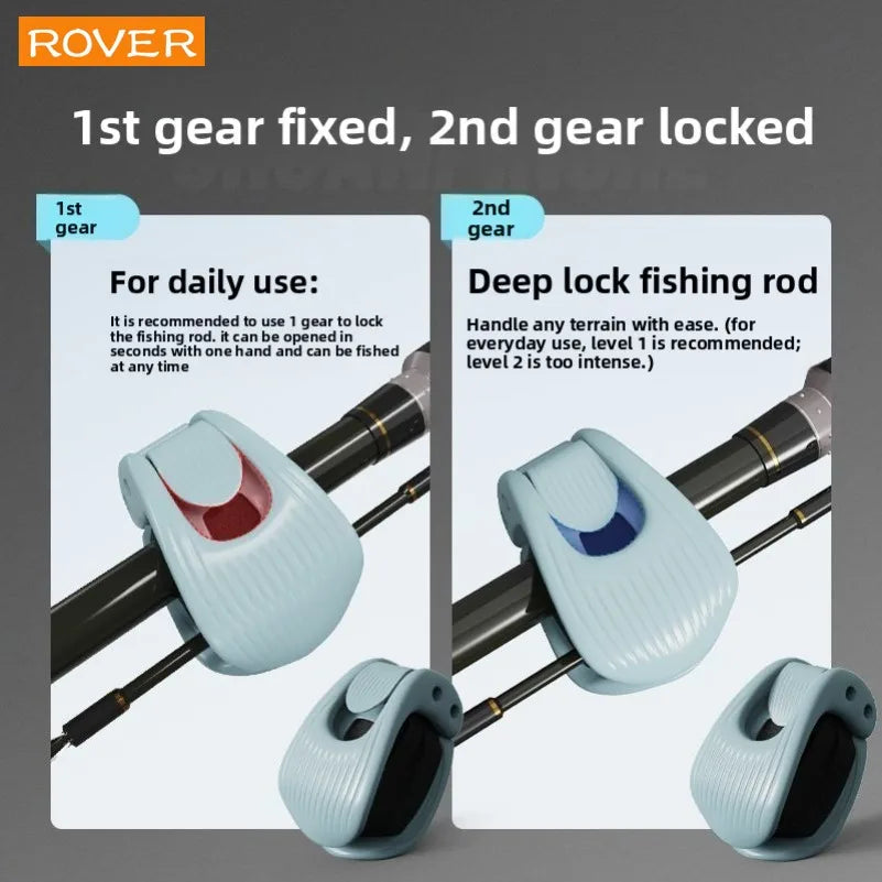 Universal Fishing Rod Holder: Compact, Wall-Mounted for Secure Storage of Lure, Raft Rock Fishing Rods. Portable Multi-Fix Clip