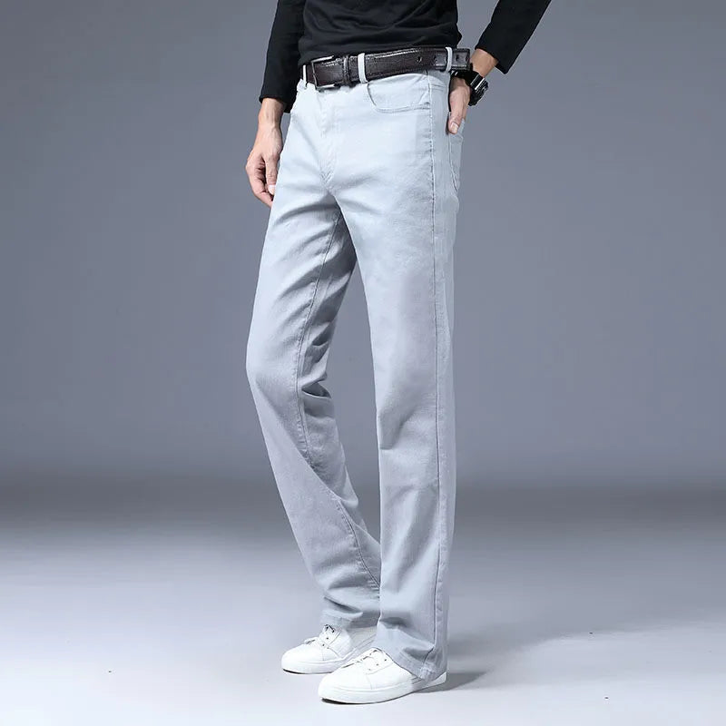 Jeans Men Men's Big Flared Jeans Boot Cut Leg Flared Loose Fit Male Designer Classic Casual Jeans Jeans For Men
