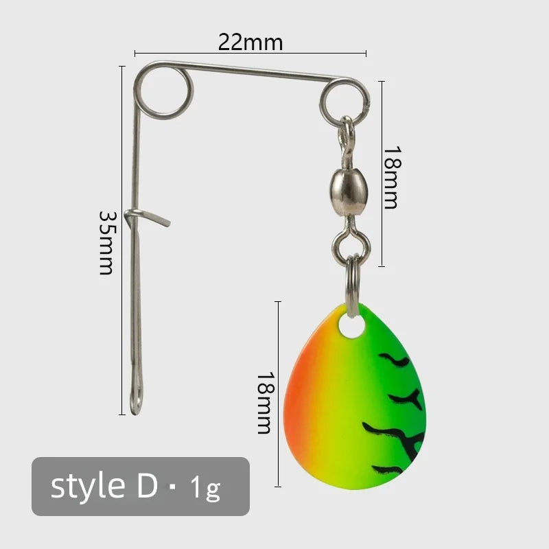 New 1-5PCS Spinner Fishing Lure Bait Spoon Swisher Buzzbait Bass Wire Baits Popper Vib Spinnerbait Lure DIY Fishing Accessories