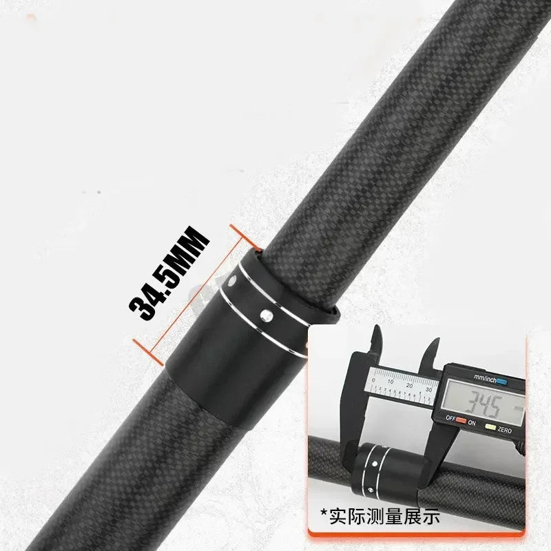 2.1-4.5M Carbon Fishing Rod 50kg above Superhard Long Distance Heavy Fish Throwing shot Rod Telescopic Sea Boat Fihsing Pole