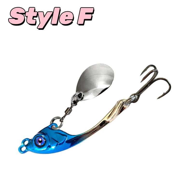 Spinner Bait 5/7/10g VIB Metal Vibration Fishing Lure Hard Bait Rotating Spoon Swinging Device With Sequin Sea Bass Fishing Rig