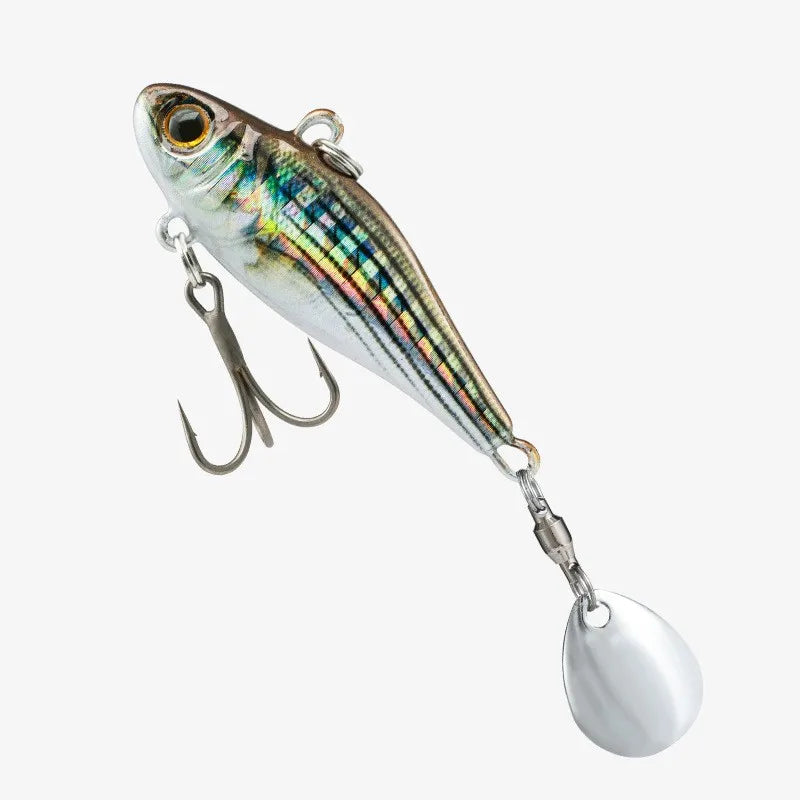 LUSHAZER Metal Hard Baits sinking 28g Fishing bait  for Bass Pike Perch Rotating Spoon Wobbler Artificial Bait