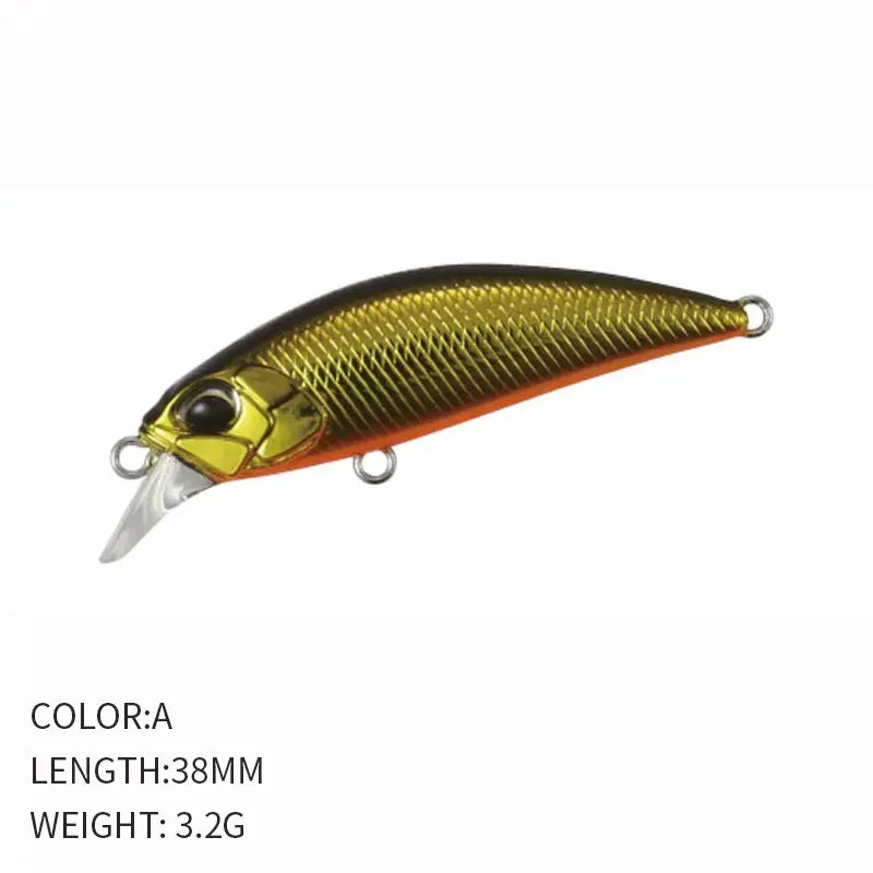 ALASICKAHot 38mm 3.2g Mini Sinking Minnow Fishing Lures Jerkbaits Peche Artificial Bait Wobbler Lure for Trout Bass Carp Fishing