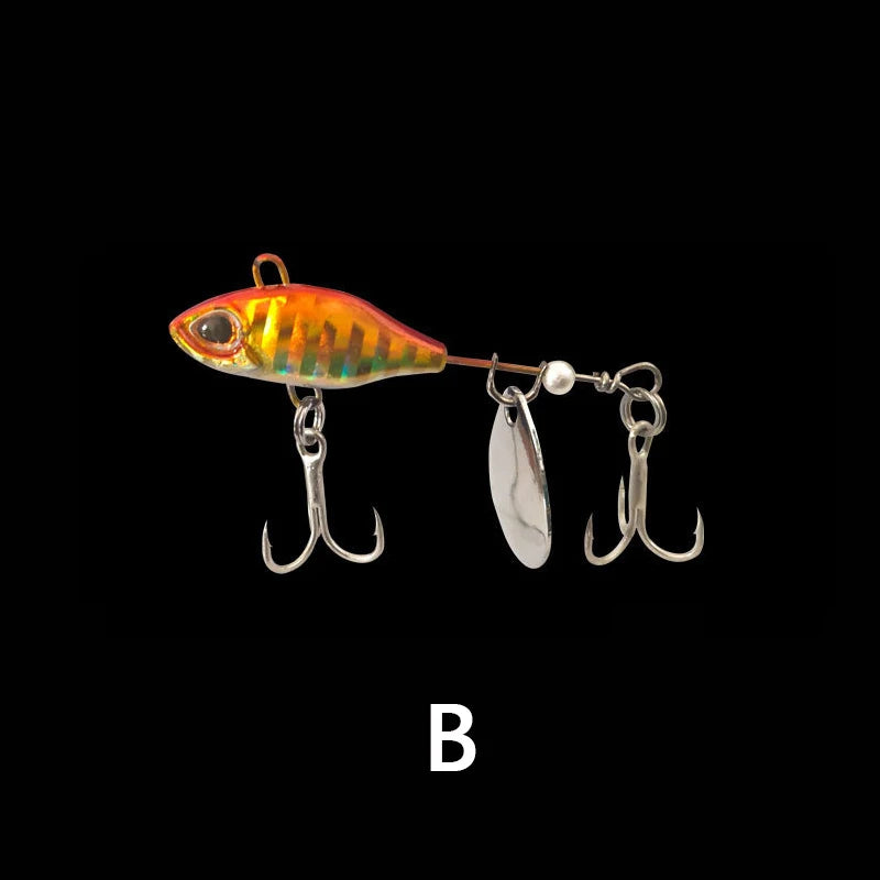 Rotating Tail VIB vibration Bait Spinner Spoon Fishing Lures Jigs Tractor Fishing Hard Baits Tackle Pesca