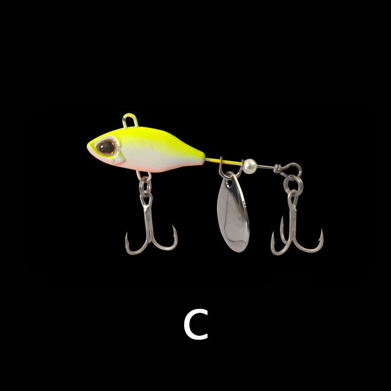 Rotating Tail VIB vibration Bait Spinner Spoon Fishing Lures Jigs Tractor Fishing Hard Baits Tackle Pesca