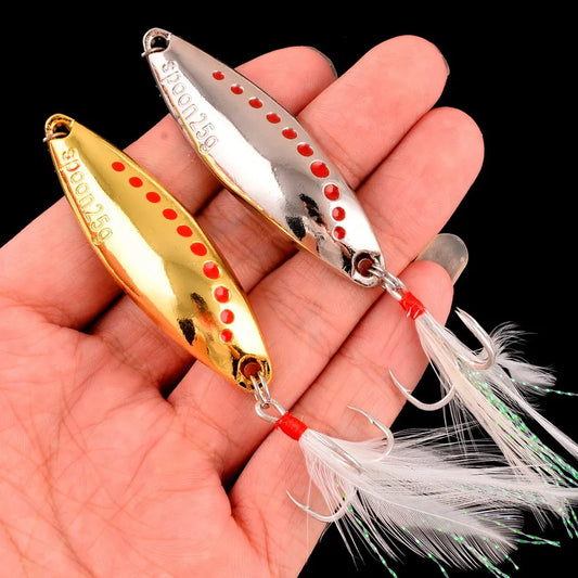 1pcs Metal Vib Leech Spinners Spoon Lures 2.5g 3.5g 5g 7g 10g 15g 20g Artificial Bait Lure Fishing Tackle for Bass Pike Perch