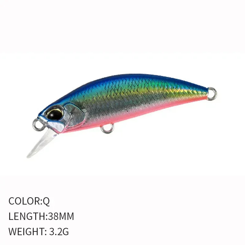 ALASICKAHot 38mm 3.2g Mini Sinking Minnow Fishing Lures Jerkbaits Peche Artificial Bait Wobbler Lure for Trout Bass Carp Fishing