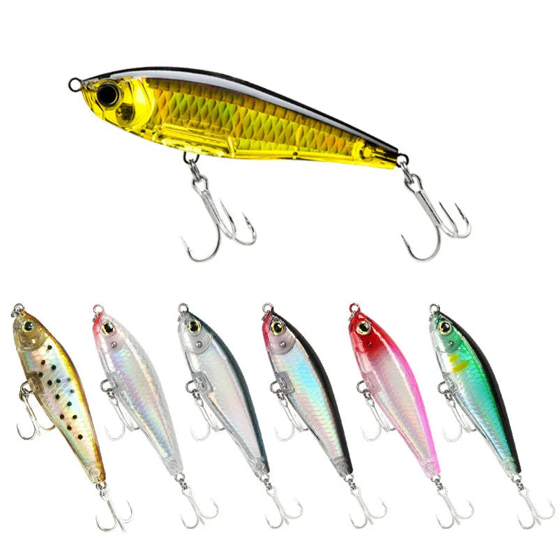 70mm 7.8g 3D Inshore Twitch Bait Lures Saltwater Trout Fishing Freshwater Long-range Bait Pencil Floating Minnow Wobblers