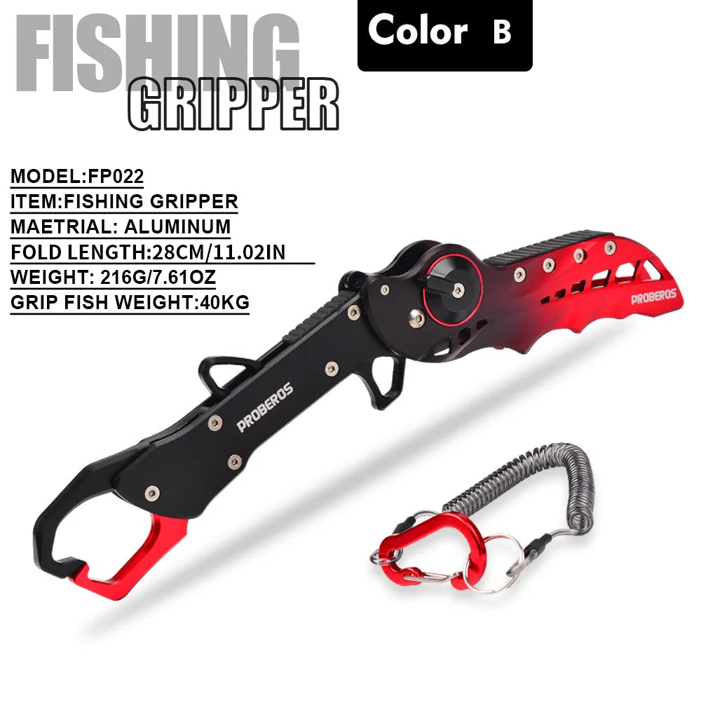 Folding Fishing Gripper Grip Fish Weight 40kg Aviation Aluminum Fish Controller Fishing Plier Fish Lip Grabber Fishing Tool