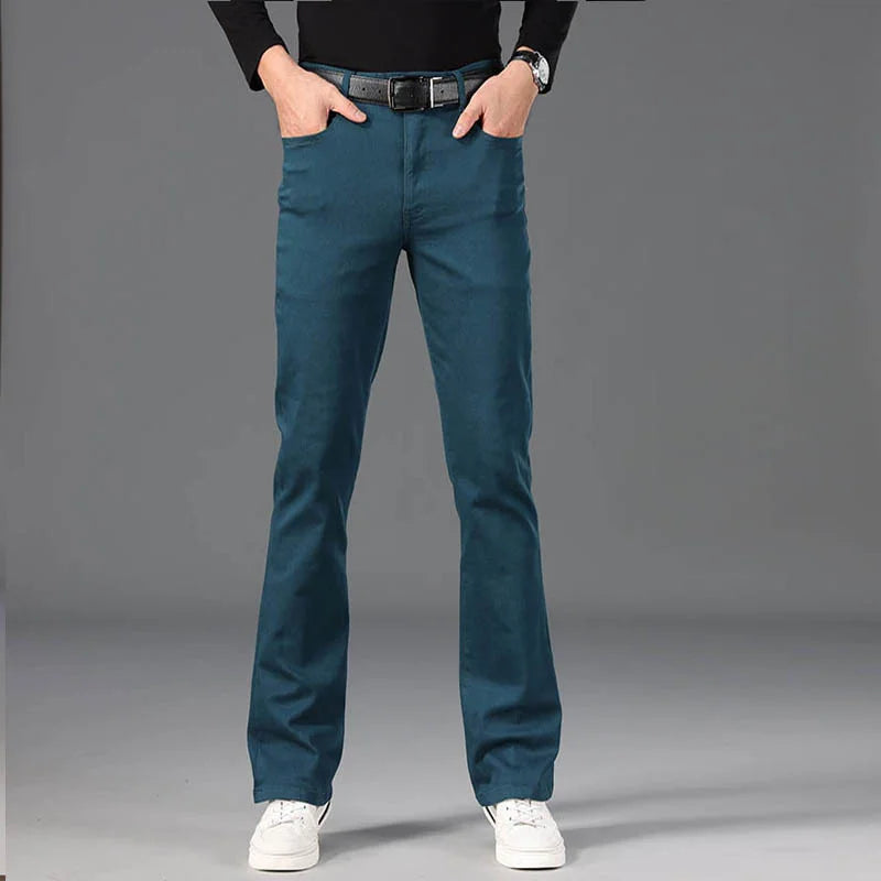 Jeans Men Men's Big Flared Jeans Boot Cut Leg Flared Loose Fit Male Designer Classic Casual Jeans Jeans For Men