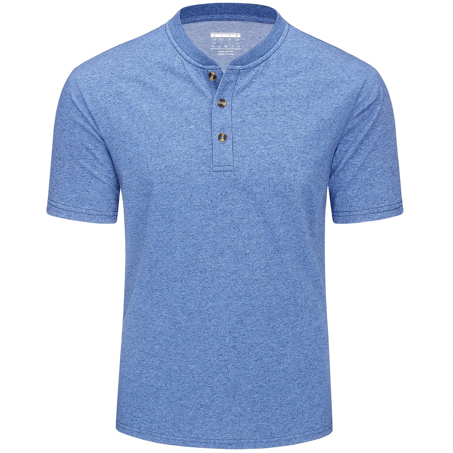 MAGCOMSEN Men's Henley T-shirt Cotton Blend Summer Short Sleeve Fashion 3 Buttons Front Placket Tee Shirt