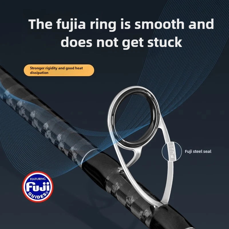 SAIVA Fuji Sic LongCasting Fishing Rod High Carbon Ultralight Casting Spinning Lure Fishing Rod 2.13m-3.2m for Sea Bass