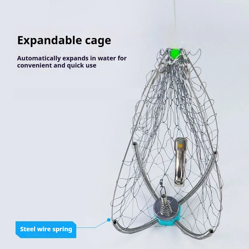 Crab Trap Cage for Fishing Crabs, Portable Crab Pot for Sea Crabs, Hairy Crabs, River Shrimp & Crayfish