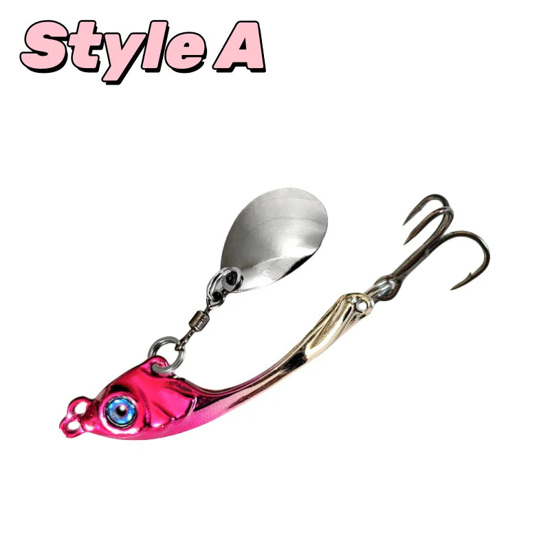 Spinner Bait 5/7/10g VIB Metal Vibration Fishing Lure Hard Bait Rotating Spoon Swinging Device With Sequin Sea Bass Fishing Rig